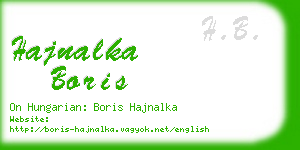 hajnalka boris business card